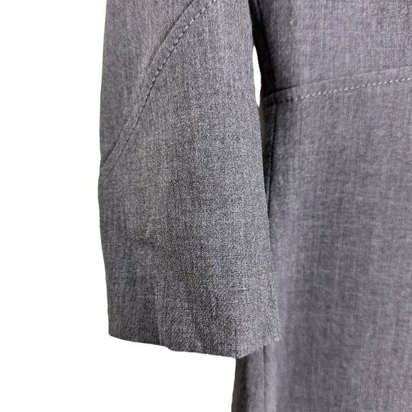 Zara Woman Gray Tweed Pencil Tube Nautical Button Midi Dress Medium‎ - Picture 8 of 15